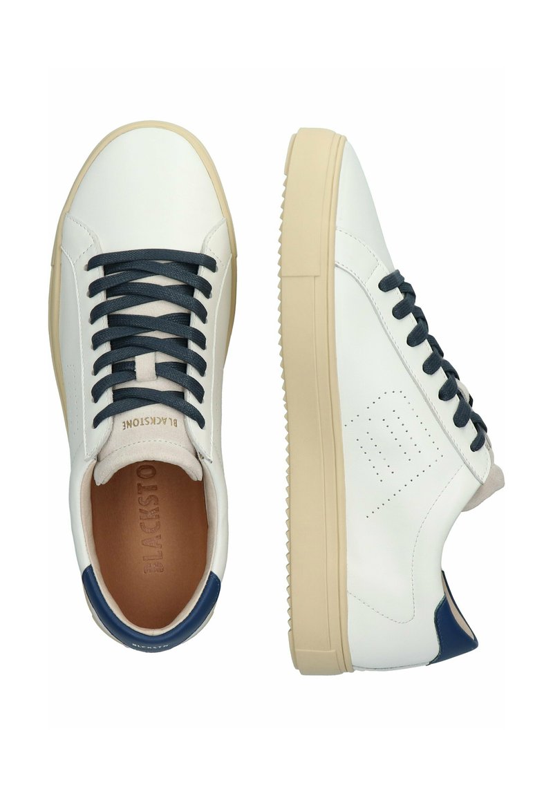 Blackstone SLATE PERF Sneakers laag white blue/wit