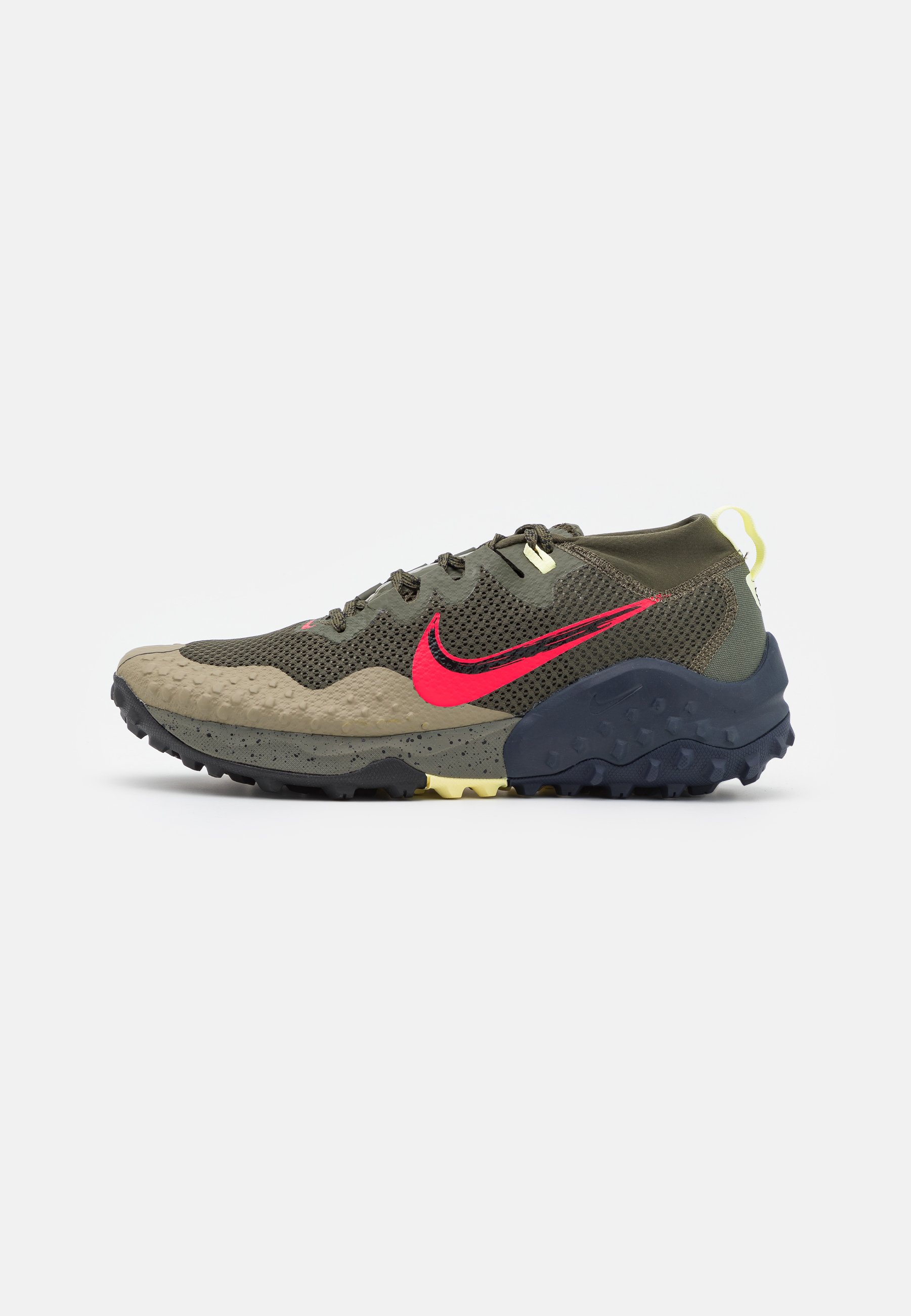 Nike Performance WILDHORSE 7 - Zapatillas de trail running - cargo  khaki/siren red/matte olive/obsidian/citron tint/black/caqui - Zalando.es