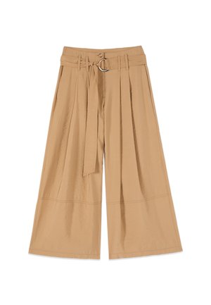 Oltre, PANTALONI PALAZZO CROPPED - Pantalon classique - beige