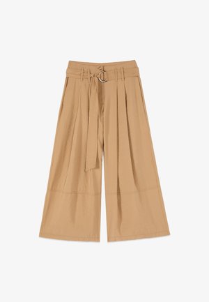 Oltre, PANTALONI PALAZZO CROPPED - Pantalones - beige