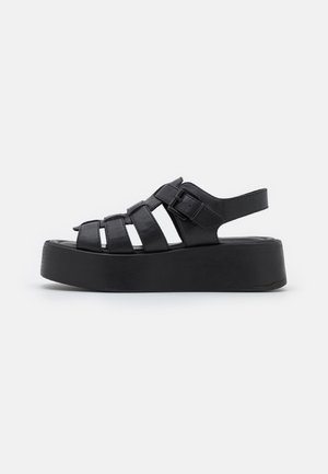 Platform sandals - black