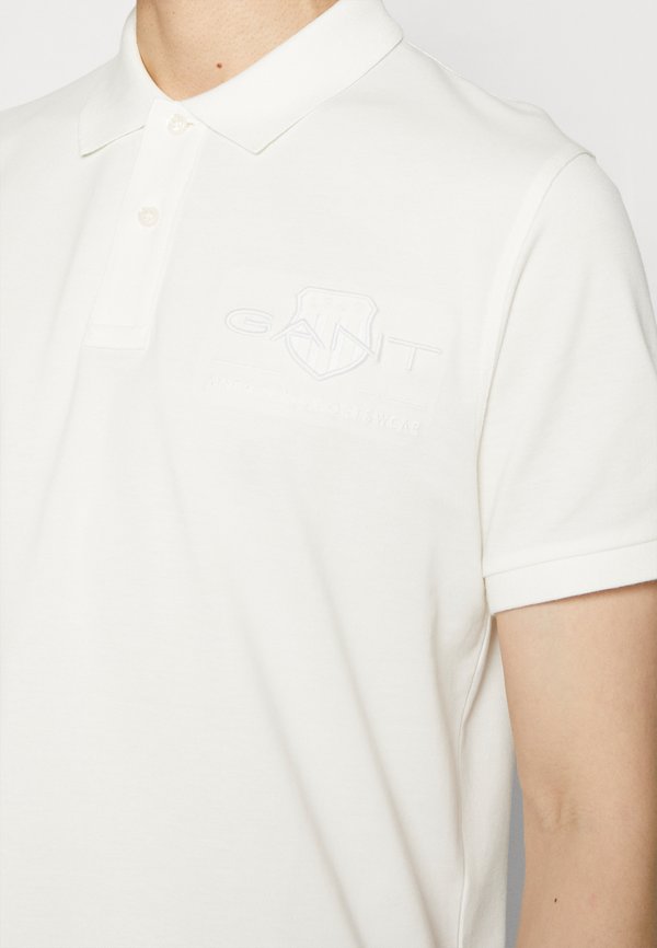 TONAL SHIELD RUGGER - Polo shirt - eggshell4