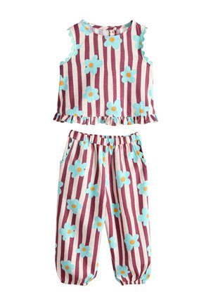 Next, REGULAR FIT - TOP & CUFFED TROUSERS SET  . - Bluse - chocolate brown floral stripe