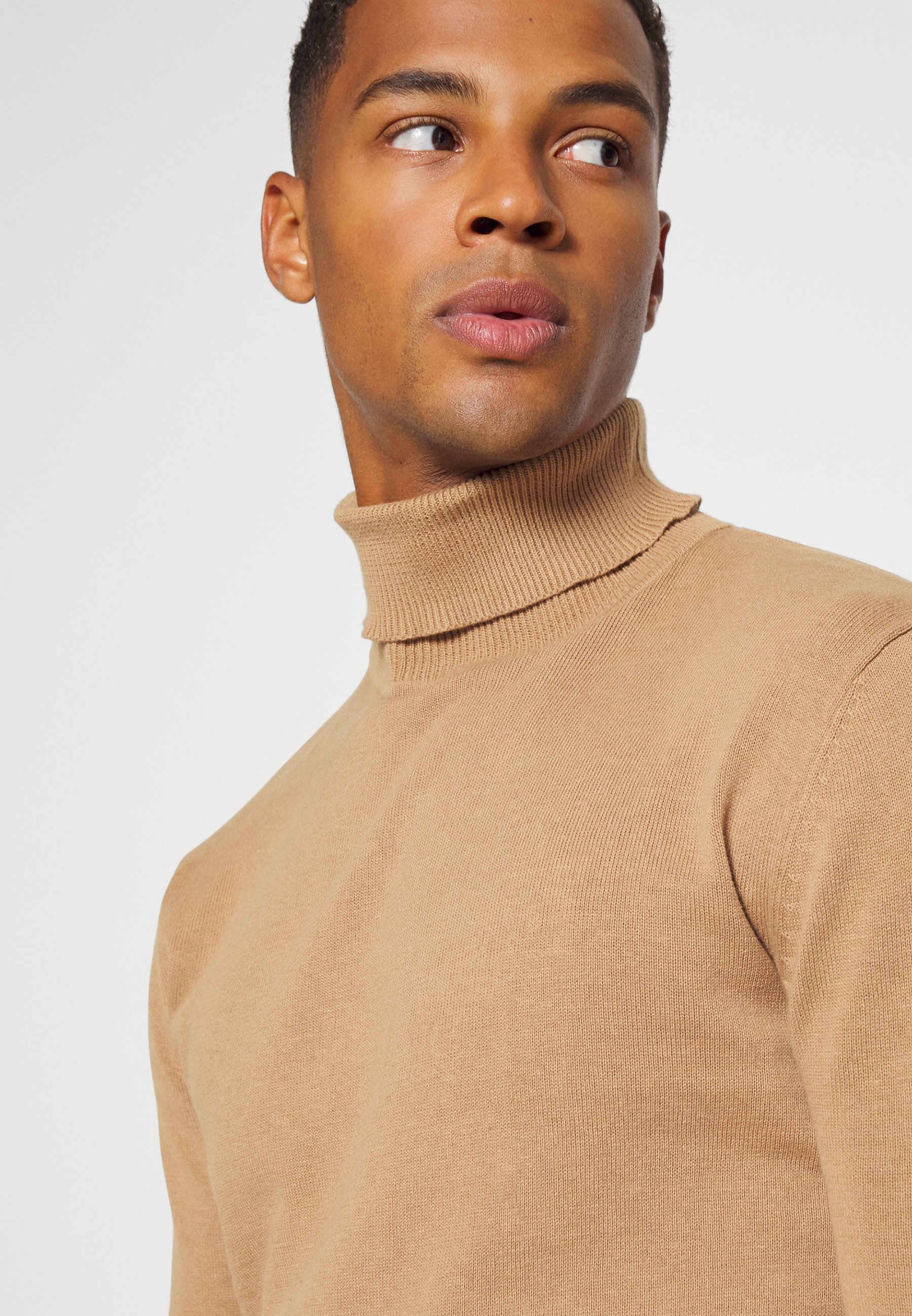 Brave Soul Mens Polo Roll Neck Jumper Hume