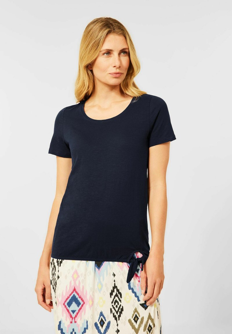 Damen T-Shirts | Cecil T-Shirt basic blau/dunkelblau - PP60805 Damen T-Shirts | Cecil T-Shirt basic blau/dunkelblau - PP60805