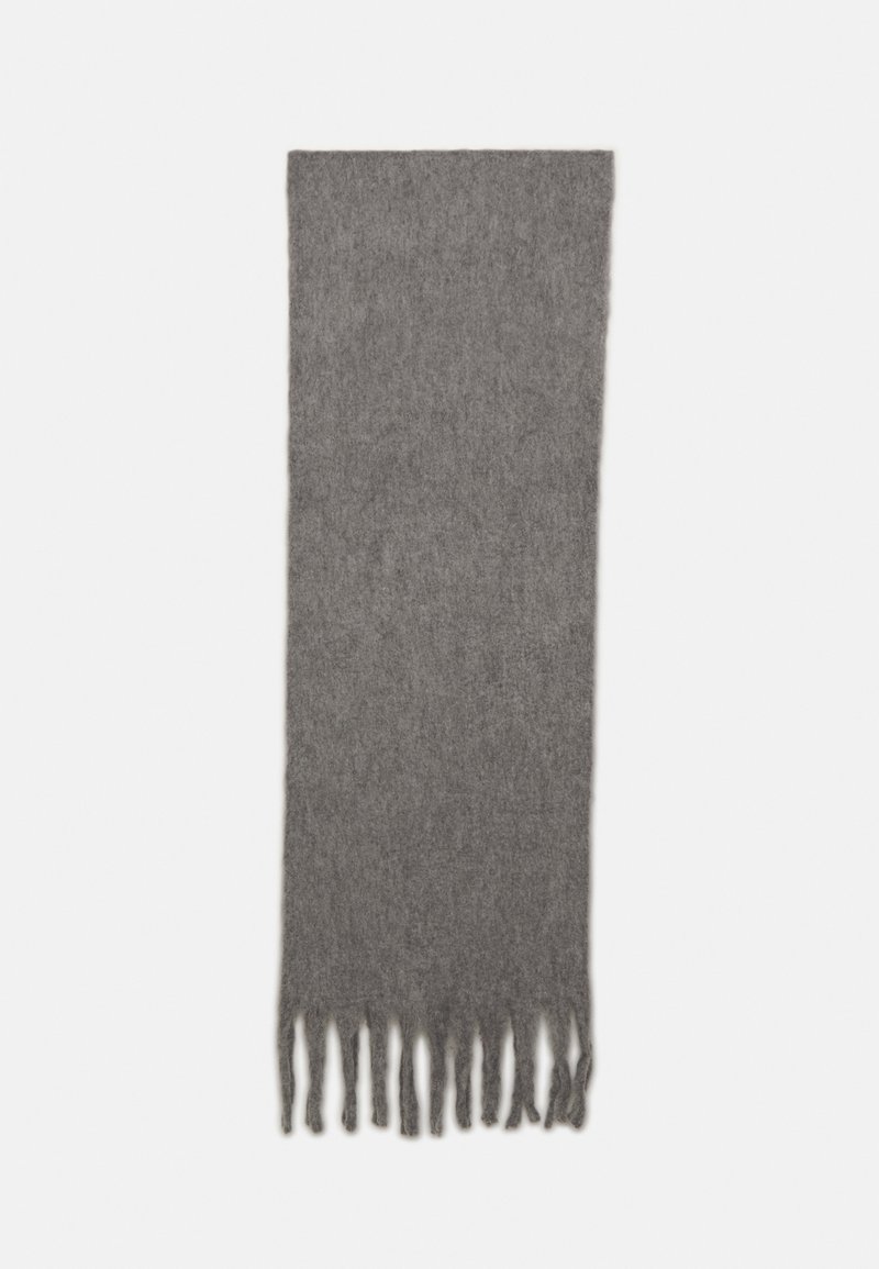 Foulard Gris Unisexe 55x160 Cm, Léger En Soie Artificielle Et Viscose - Neuf