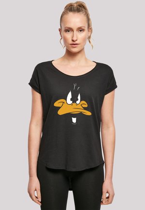 LOONEY TUNES DAFFY DUCK BIG FACE - Printtipaita - black