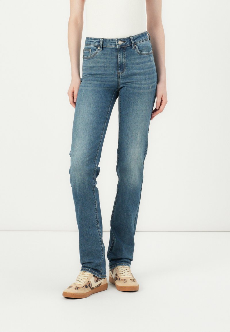 ONLY ONLWAUW MID WAIST - Jean slim - medium blue denim