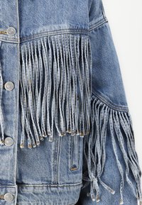 YAS YASAIKO FRINGE JACKET - Džinsinis švarkelis - medium blue denim
