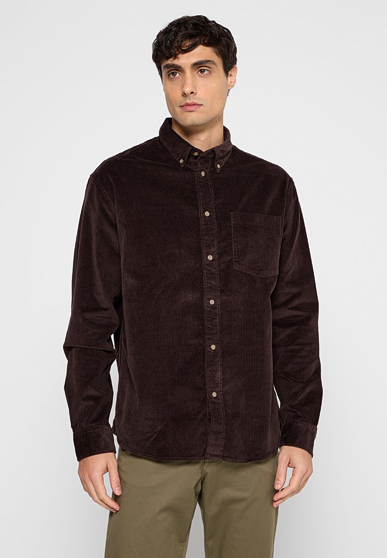 Selected Homme Overhemd donkerbruin