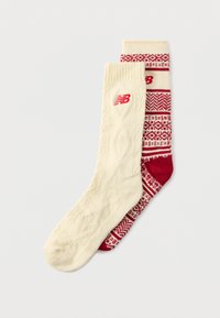 HOLIDAY GIFT BOX UNISEX 2 PACK - Strumpor - off-white/red