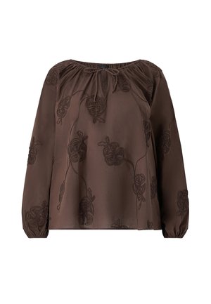 Ellos Plus collection, BLUSE MIT BALLONÄRMELN - Blouse - brown