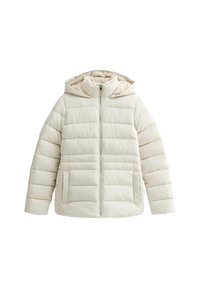 New Look HOODED PUFFER - Vinterjacka - off white