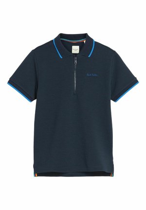SHORT SLEEVE SIGNATURE ZIP-REGULAR FIT - Piké - navy