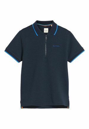 Paul Smith Junior SHORT SLEEVE SIGNATURE ZIP-REGULAR FIT - Poloshirt - navy