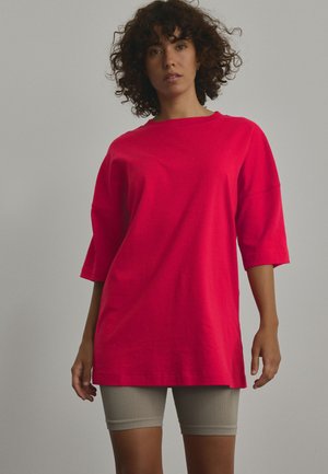 RELAXED FIT CREW NECK - T-shirt print - red