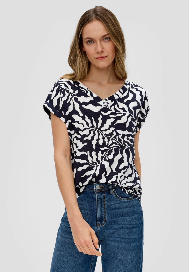 s.Oliver MIT V-AUSSCHNITT - Blouse - navy