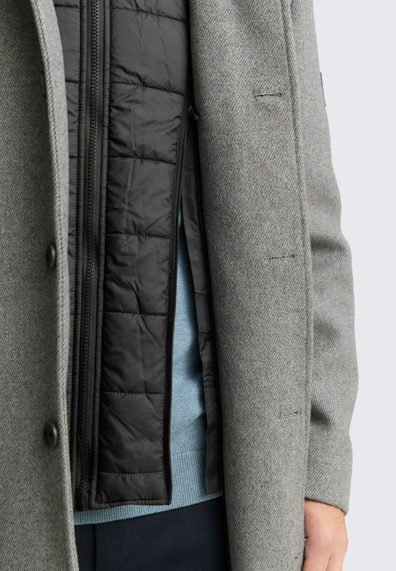 ジャケット・アウター Eaphi SOFT WOOL TAILOR COAT gray TOM TAILOR 2-IN-1 - Short coat - light stone grey wool twill/light