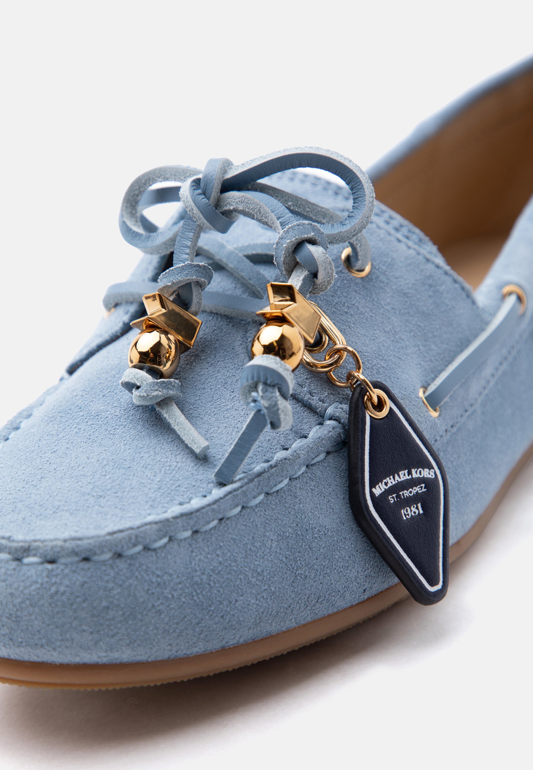 Michael Kors ライトブルーローファー MICHAEL Michael Kors FALLON - Boat shoes - light blue - Zalando.co.uk