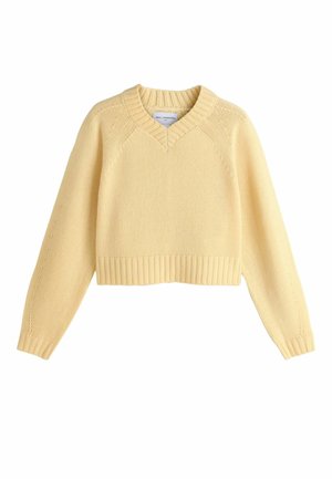 V-NECK - Strickpullover - butter yellow