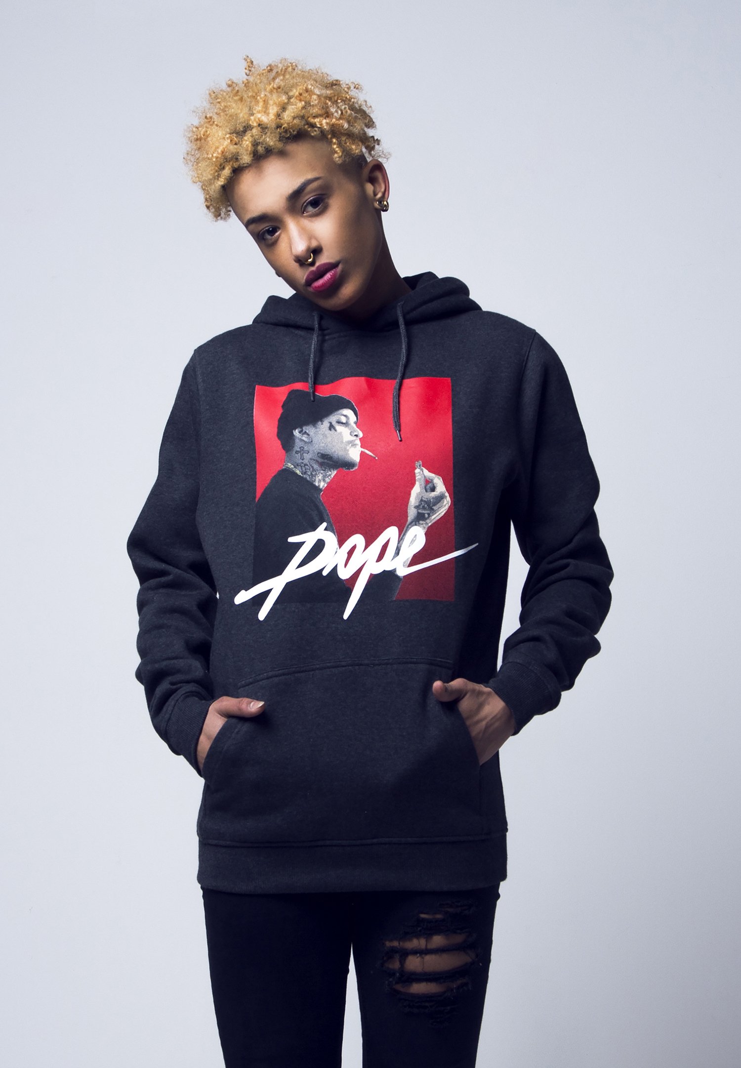 Mister Tee HERREN DOPE HOODY - Sweatshirt - charcoal/grey - Zalando.de