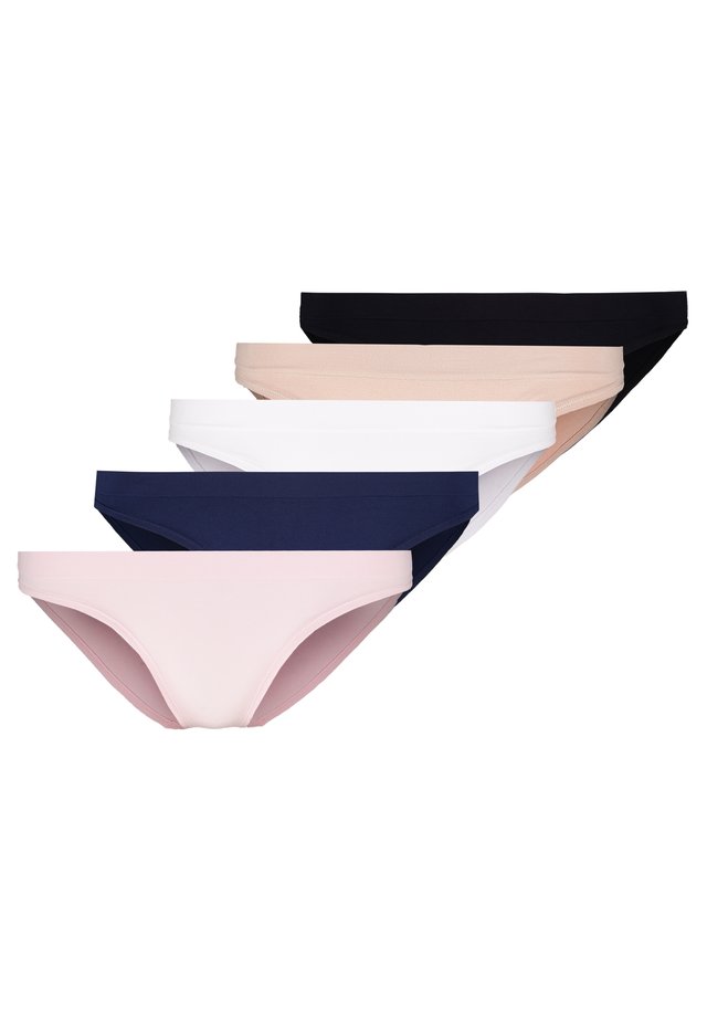 ROSANNE BRIEF 5 PACK - Slip - black/pink/blue/nude/white