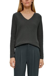 s.Oliver MANCHES RAGLAN - Trui - olivgrün