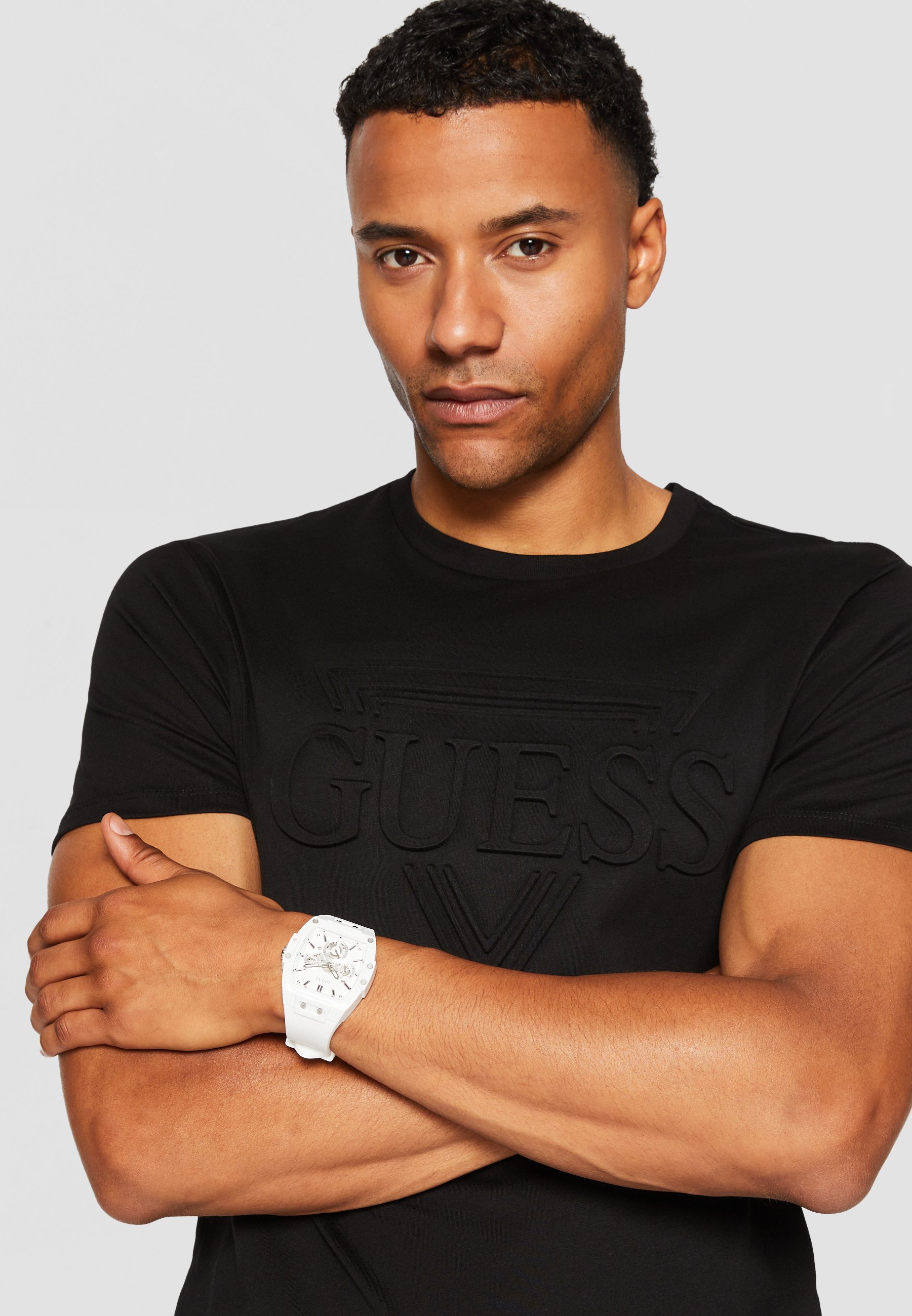 Guess PHOENIX - Ceas cronograf - silver-coloured/alb - Zalando.ro