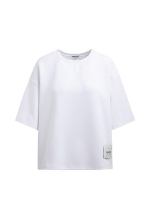 SENSES.THE LABEL, SENSES.THE LABEL KURZARM-SWEATSHIRT SA:LINE AUS INTERLOCK - Basic T-shirt - opticwhite