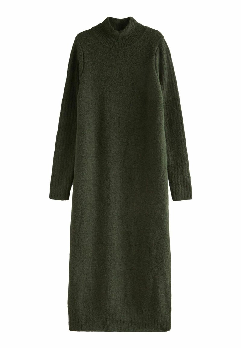 Next HIGH NECK LONG SLEEVE - REGULAR FIT - Jumper dress - green khaki/green  - Zalando