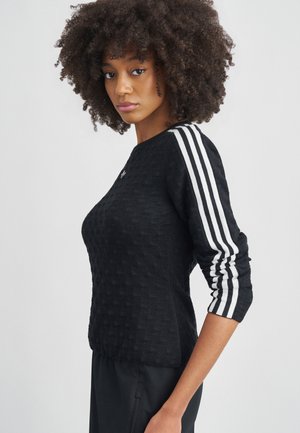 SLIM TEE - Top s dlhým rukávom - black