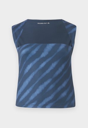 Abercrombie & Fitch AVA BARE SLINKY RUCHED PORTRAIT  - Viršus - blue