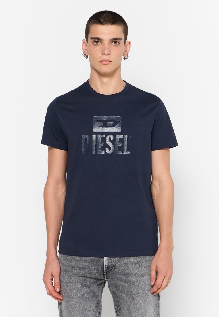 Diesel T-shirt print donkerblauw