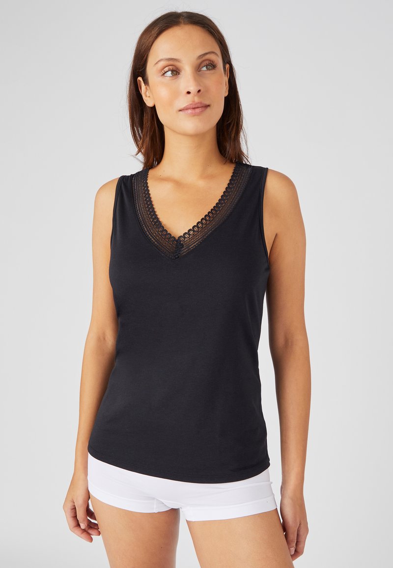 Damart AU COL V CLIMATYL - Maglietta intima - Black