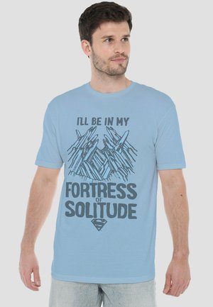 Cotton Soul, SUPERMAN THE FORTRESS - Print T-shirt - light blue