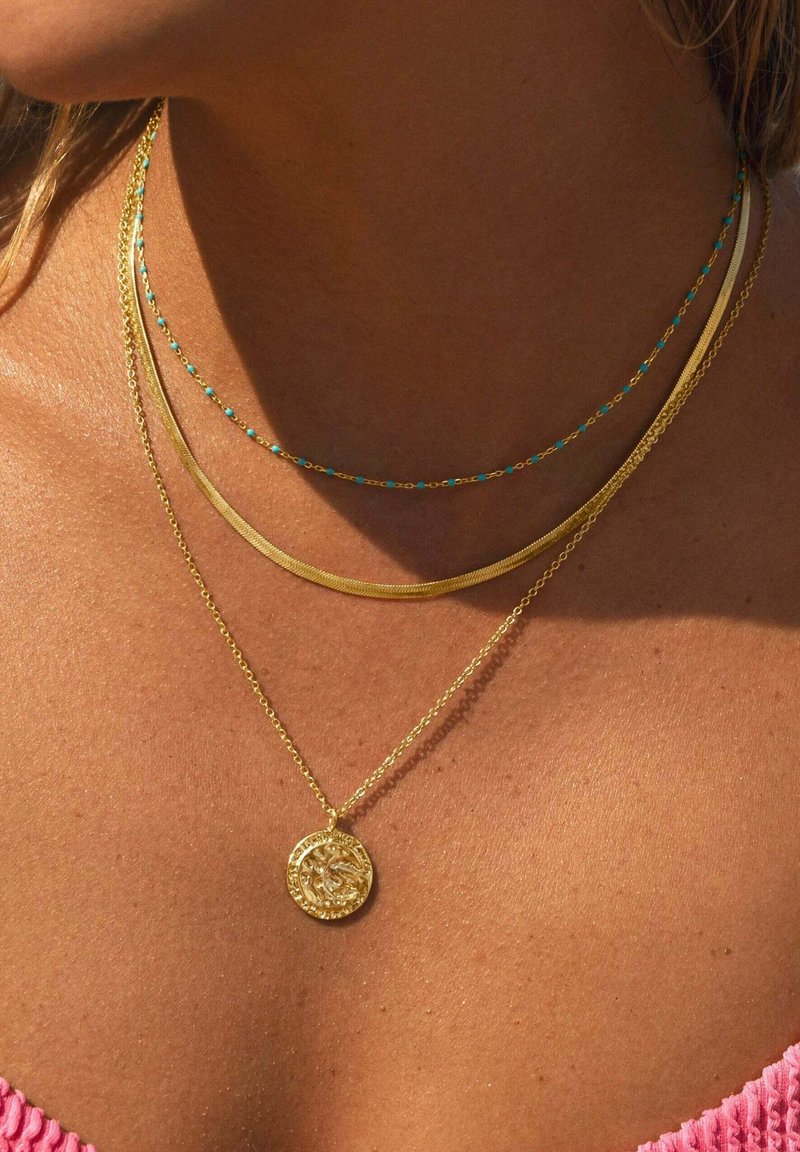 Collana Celestia In Acciaio Placcato Oro 18 Kt – Maglie Intrecciate, Gioiello Elegante Per Donna - 2