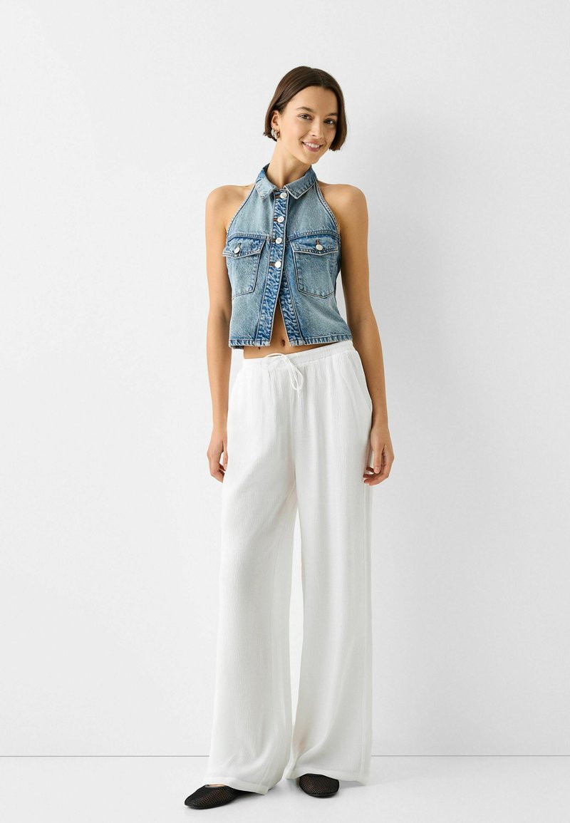 Bershka Broek wit Bershka Broek wit