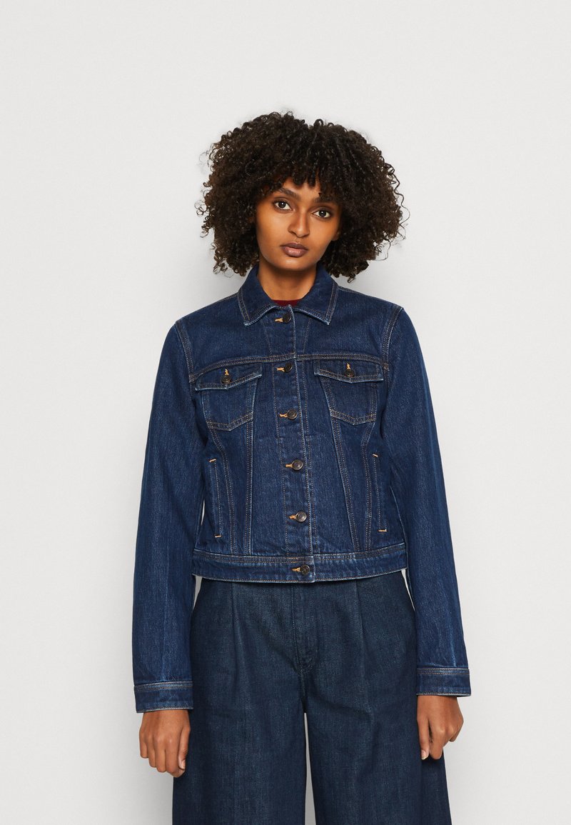 Esprit TRUCKER JACKET Jeansjacke surrey dark blue/darkblue denim