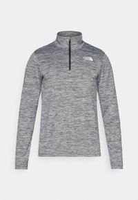 RAGER 1/4 ZIP TEE - Langarmshirt - black/light heather