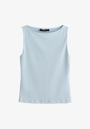 Next, REGULAR FIT - SOFT TOUCH SLINKY BOAT NECK SLEEVELESS TOP . - Top - blue