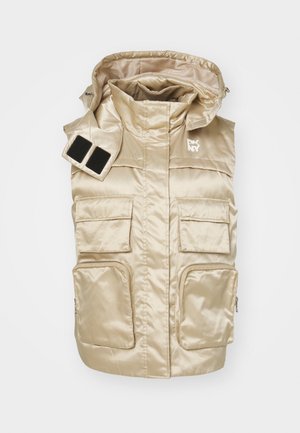 DKNY PUFFER VEST - Väst - beige