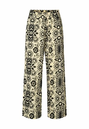ANNIE - Pantaloni - print offwhite/black