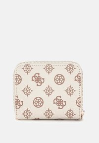 Guess LAUREL SMALL ZIP AROUND - Pénztárca - cream logo