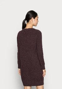 Vero Moda VMDOFFY O NECK DRESS - Vestido de malha - port royale detail black melange