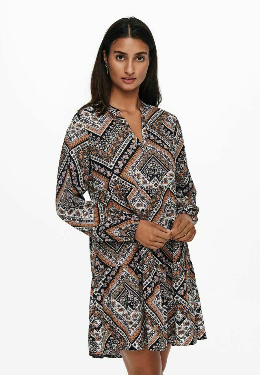Damen KLEID V AUSSCHNITT - Freizeitkleid - black Damen KLEID V AUSSCHNITT - Freizeitkleid - black