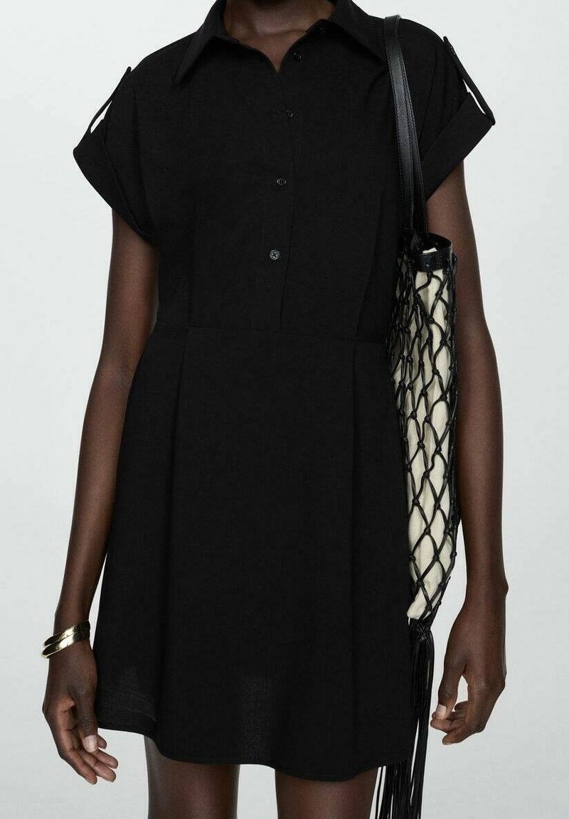 Mango Robe chemise - black