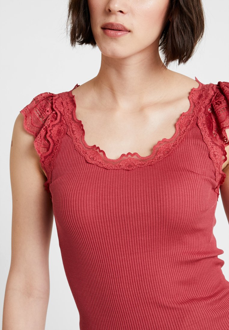 Rosemunde SILK MIX TOP REGULAR WWIDE LACE Topper Rosemunde SILK-MIX TOP REGULAR W/EMBELLISHMENT - Topper - black