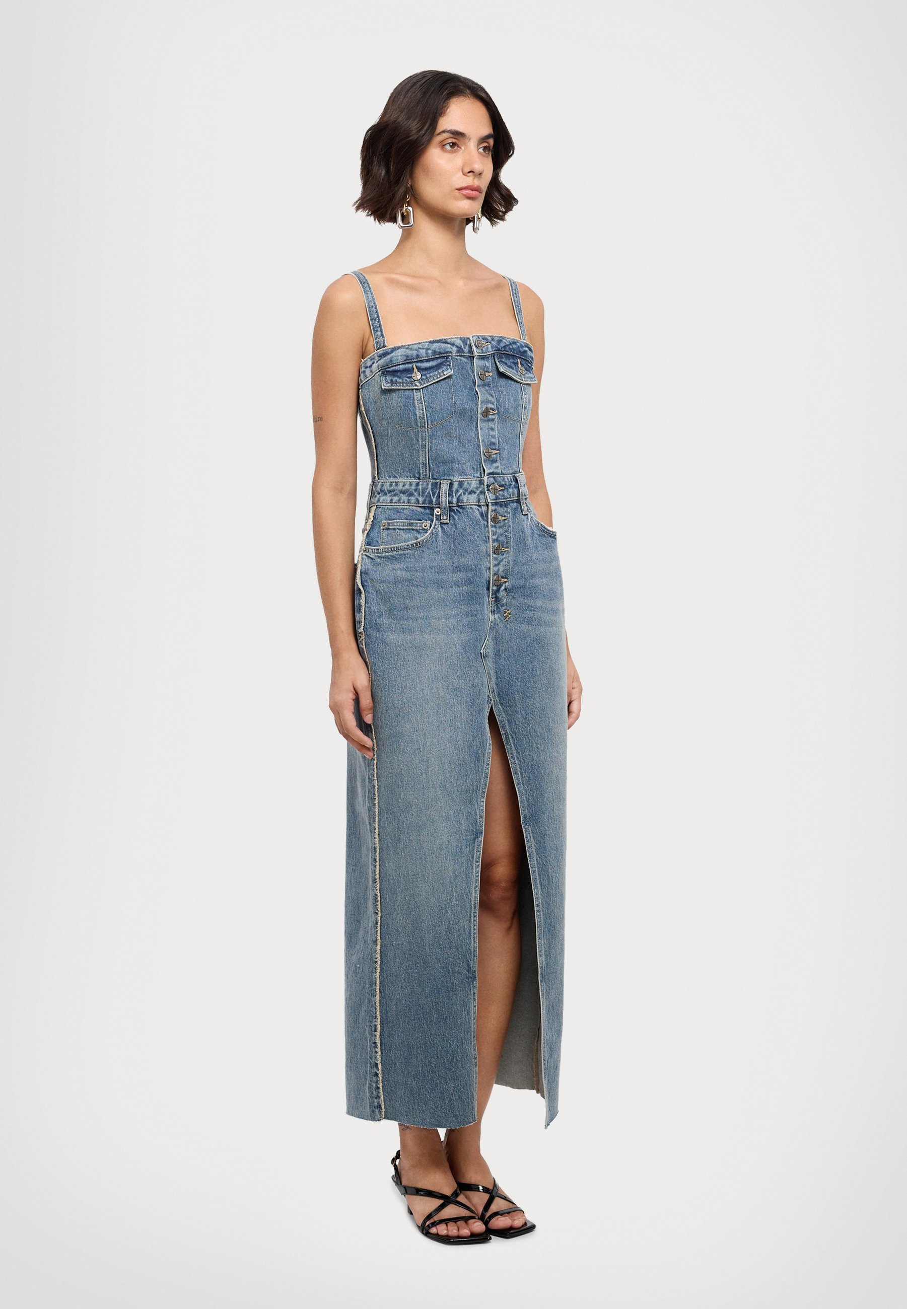 white christmas dresses Ksubi Light Blue Denim Mini Dress main image 1