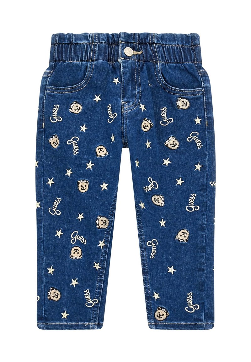 Guess STICKEREI - Vaqueros slim fit - blau