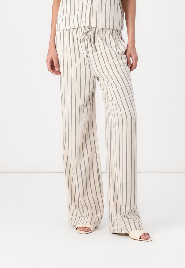 SLFVIVA GULIA STRIPED SUN PANT - Trousers - sandshell